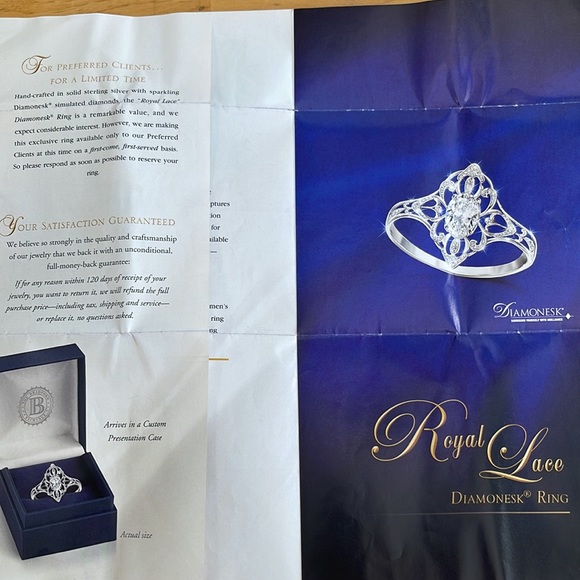 Size 10 Royal Lace Ring-Bradford Exchange - Picture 7 of 7